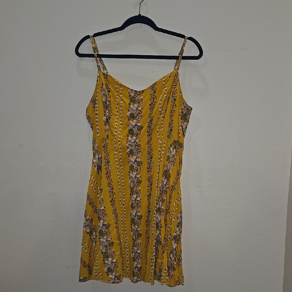 Yellow Floral Women's Dress